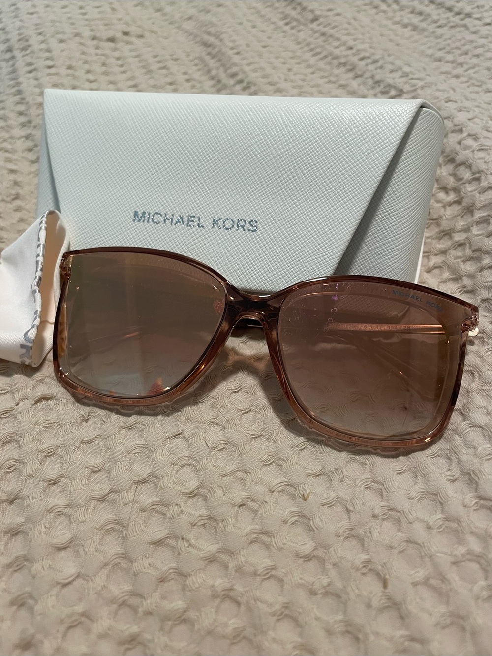 Michael Kors Translucent Rose Gold Square Sunglasses